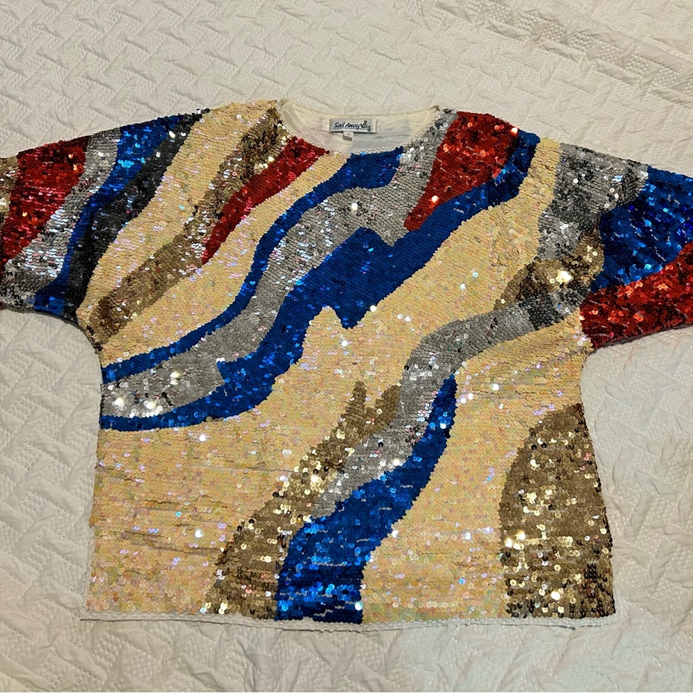 Vintage Sequin Wave Tunic